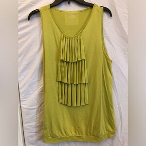 18/20 Lane Bryant Lime Green Tiered Ruffle Tank